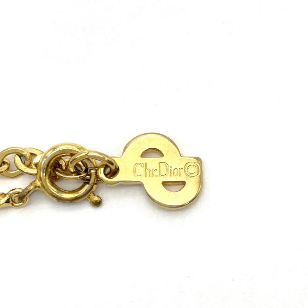 Christian Dior CD Logo Necklace, GP Gold, Women's - Picture 3 of 4